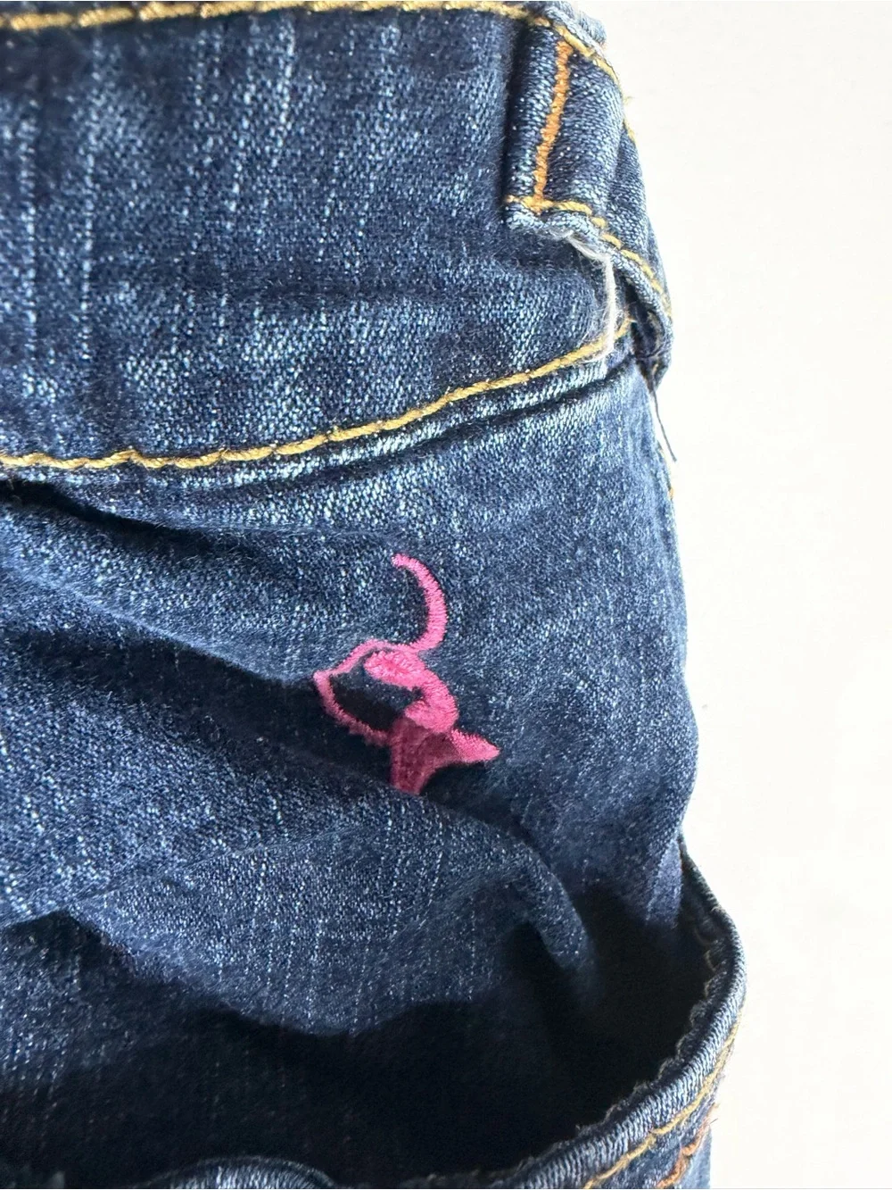 Y2K Baby Phat Rhinestone Logo Dark Wash Jeans Women’s Size 22 - Picture 3 of 9